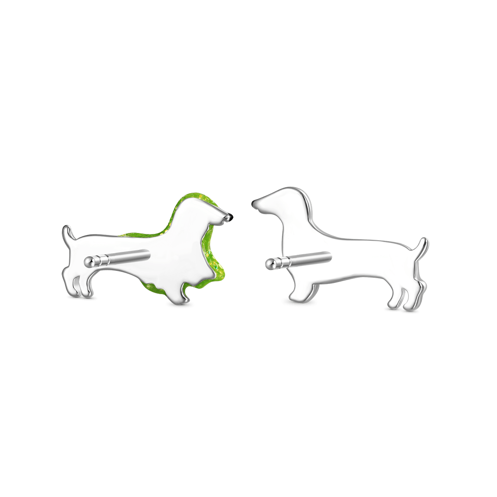 Gnoce Halloween Glow-in-the-Dark Dachshund Stud Earrings_3
