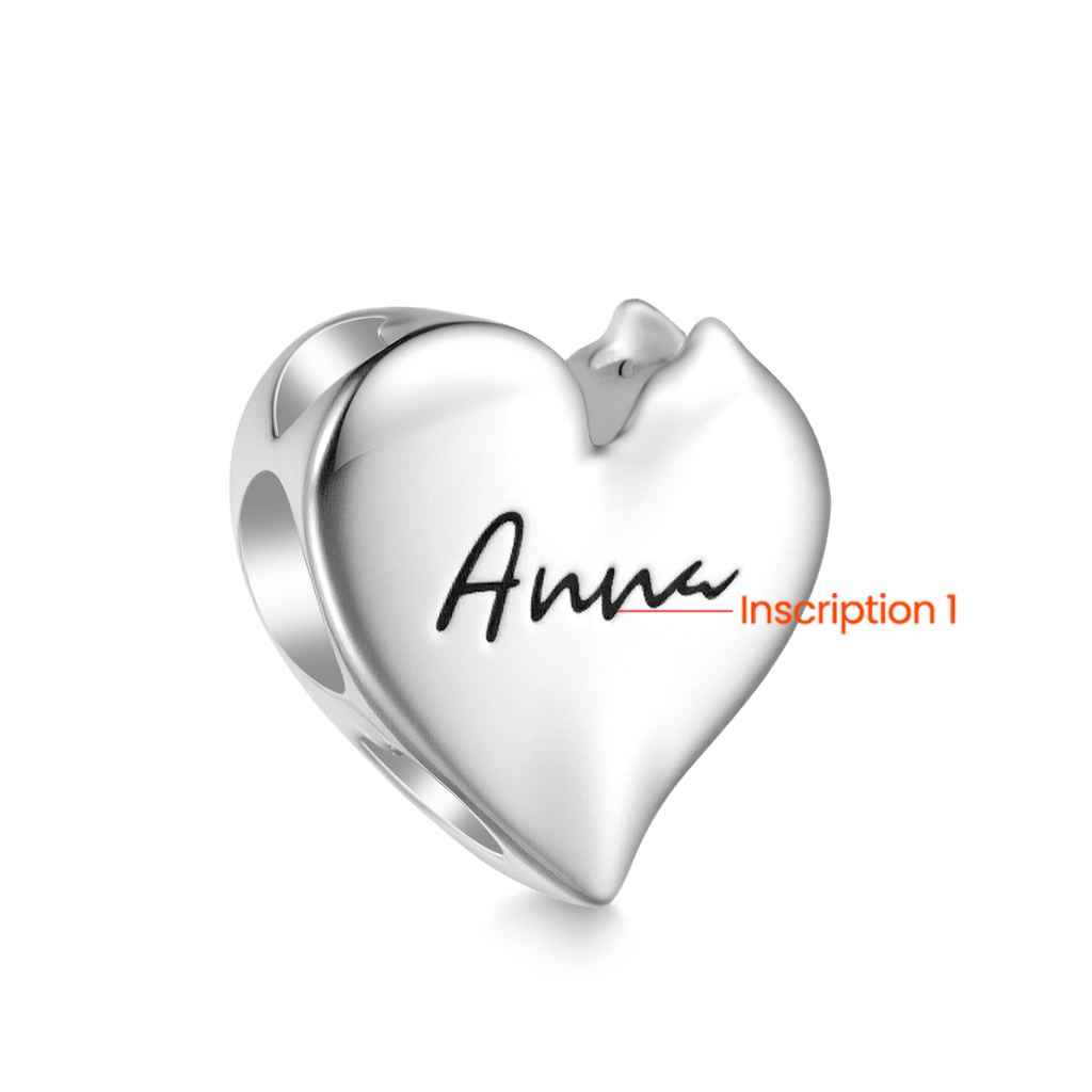 Gnoce Cat Love Heart Engravable Birthstone Charm_2