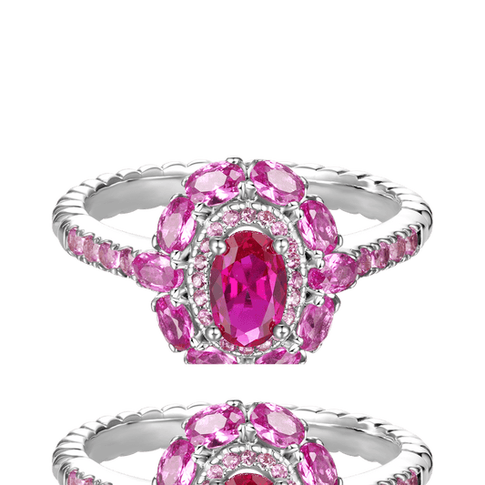 Gnoce Oval Fuchsia Double Halo Engagement Ring_1