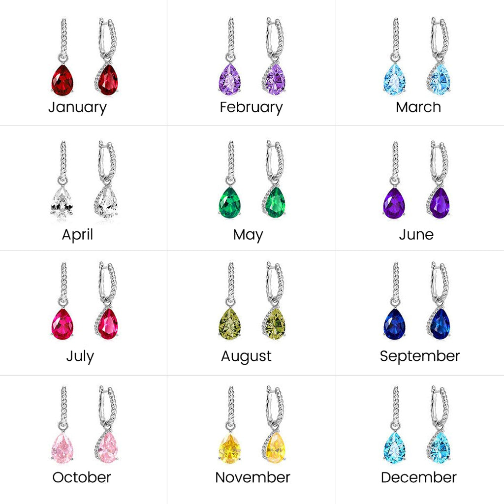Gnoce Pink Teardrop English Lock Pendant Earrings_4