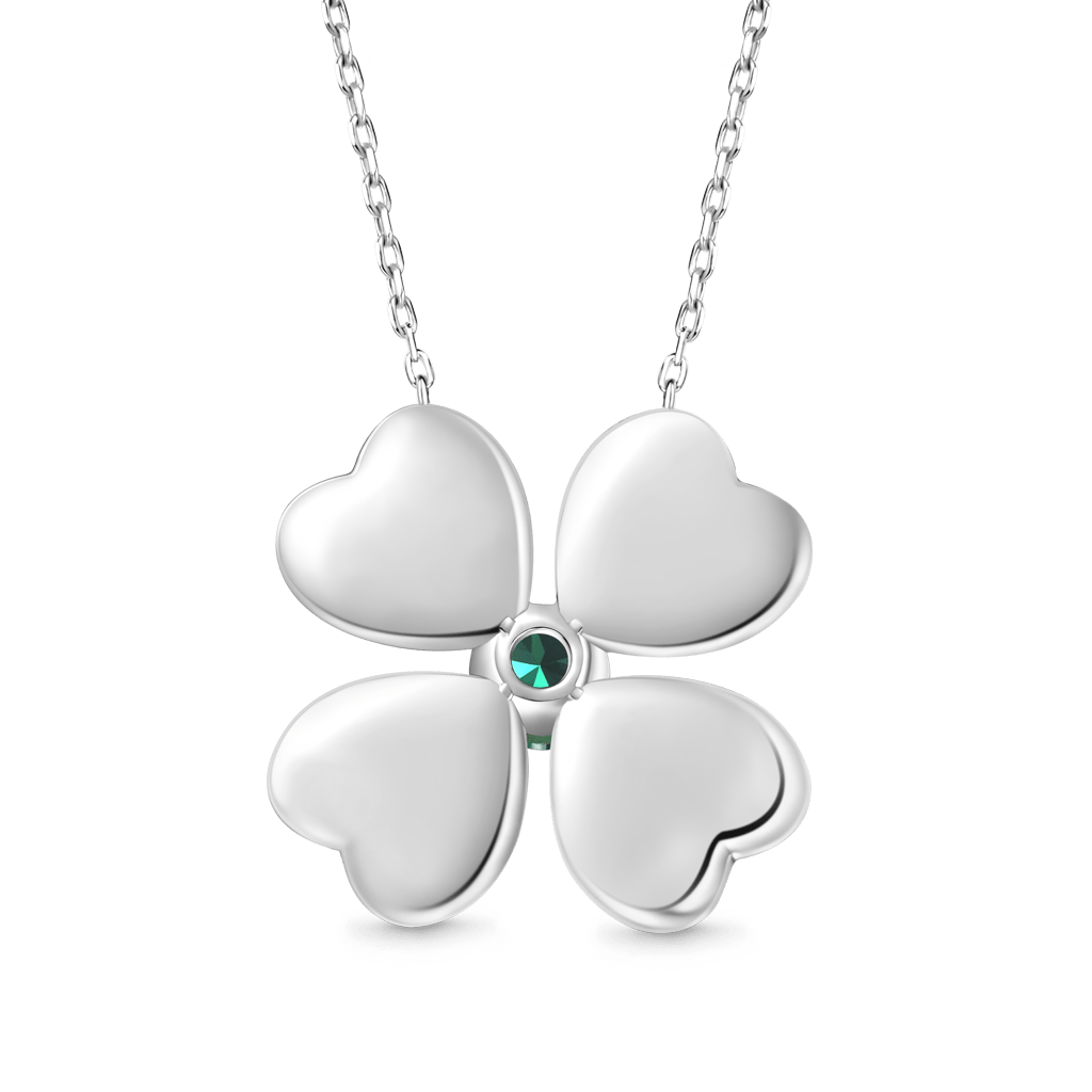 Gnoce Four Leaf Clover Pendant Necklace_4