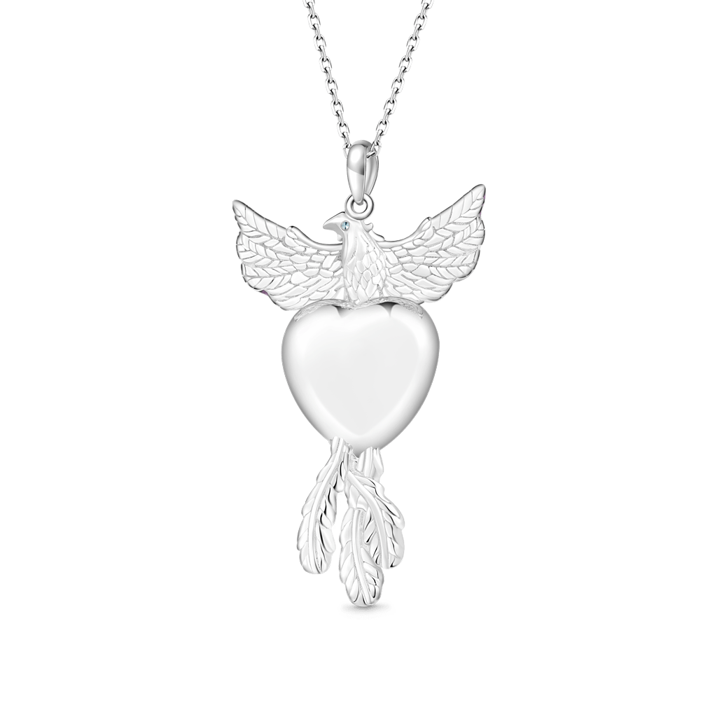 Gnoce Phoenix Embrace Heart Pendant Necklace_4