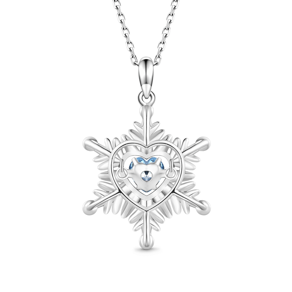 Gnoce Blue Snowflake Necklace_4