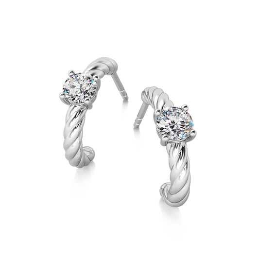 Gnoce Twisted C-hoop Earrings_3