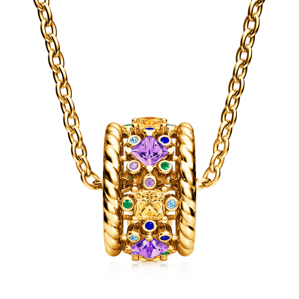 Gnoce "Sunny Day" Drum Pendant Necklace_2