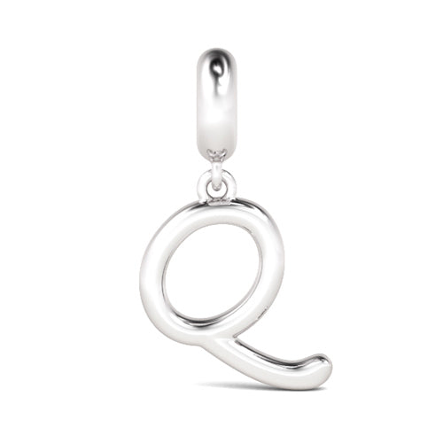 Gnoce "My Queen"  Letter Q 925 Sterling Silver Dangling Charm Great for Bracelet, Choker, Necklace_1