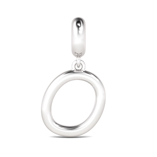 Gnoce "Our Story" Letter O 925 Sterling Silver Dangling Charm Great for Bracelet, Choker, Necklace_1