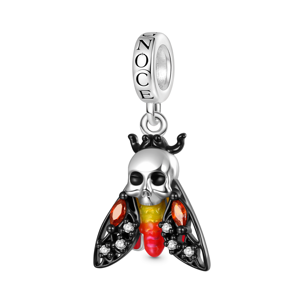Gnoce Glow-in-the-Dark Death Head Moth Pendant Dangle Charm_2
