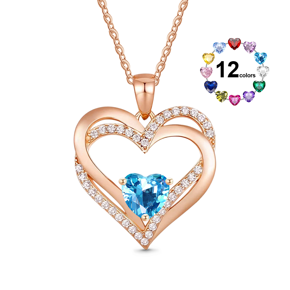 Gnoce Birthstone Heart Necklace_1
