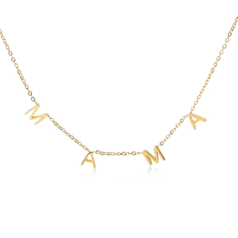 Gnoce MAMA Pave Letter Necklace_1