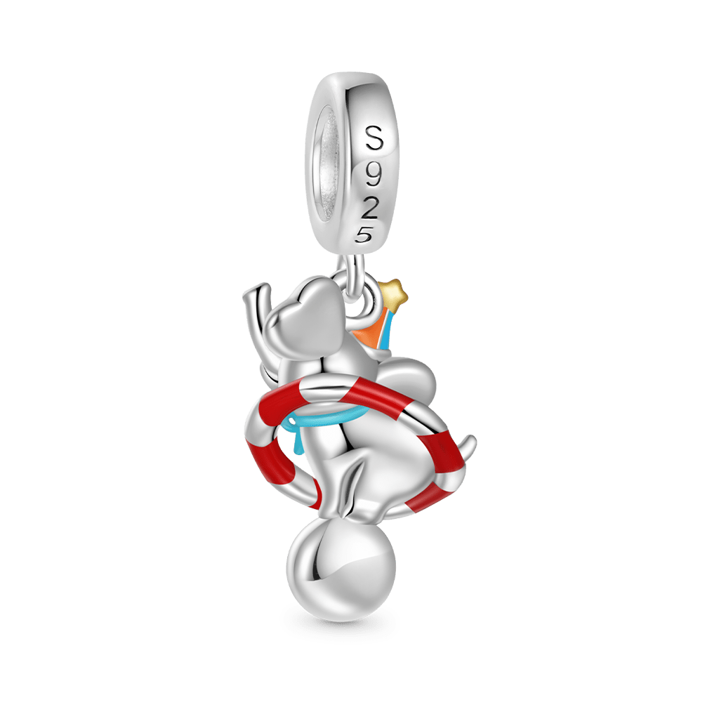 Gnoce Funny Circus Elephant Glow-in-the-Dark Pendant Dangle Charm_3