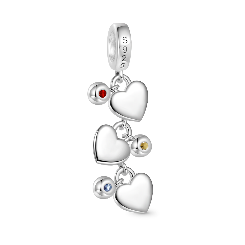 Gnoce Heart-shaped Hollow Personalized 1-6 Letters Pendant Dangle Charm_4