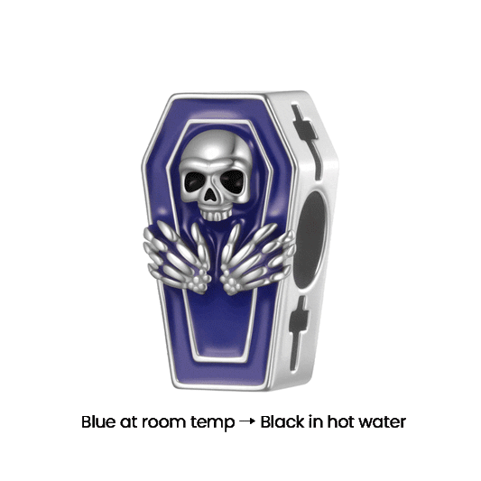 Gnoce Halloween Skull Heated Color-changing Coffin Charm_1