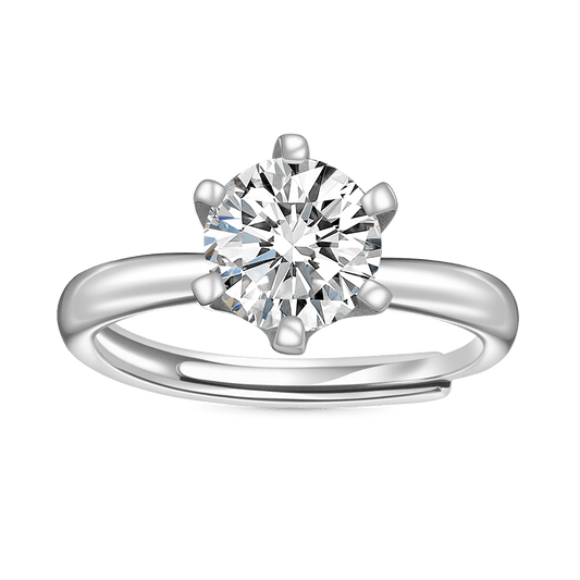 Gnoce Classic 2CT Round Halo 925S & VVS Moissanite Engagement Ring_1