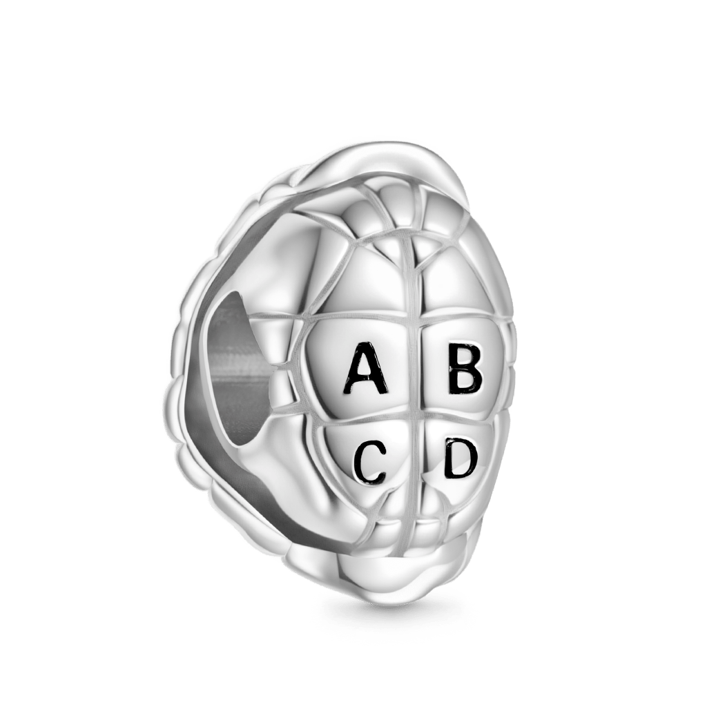 Gnoce Longevity Turtle Shell Engravable Letter Charm_2