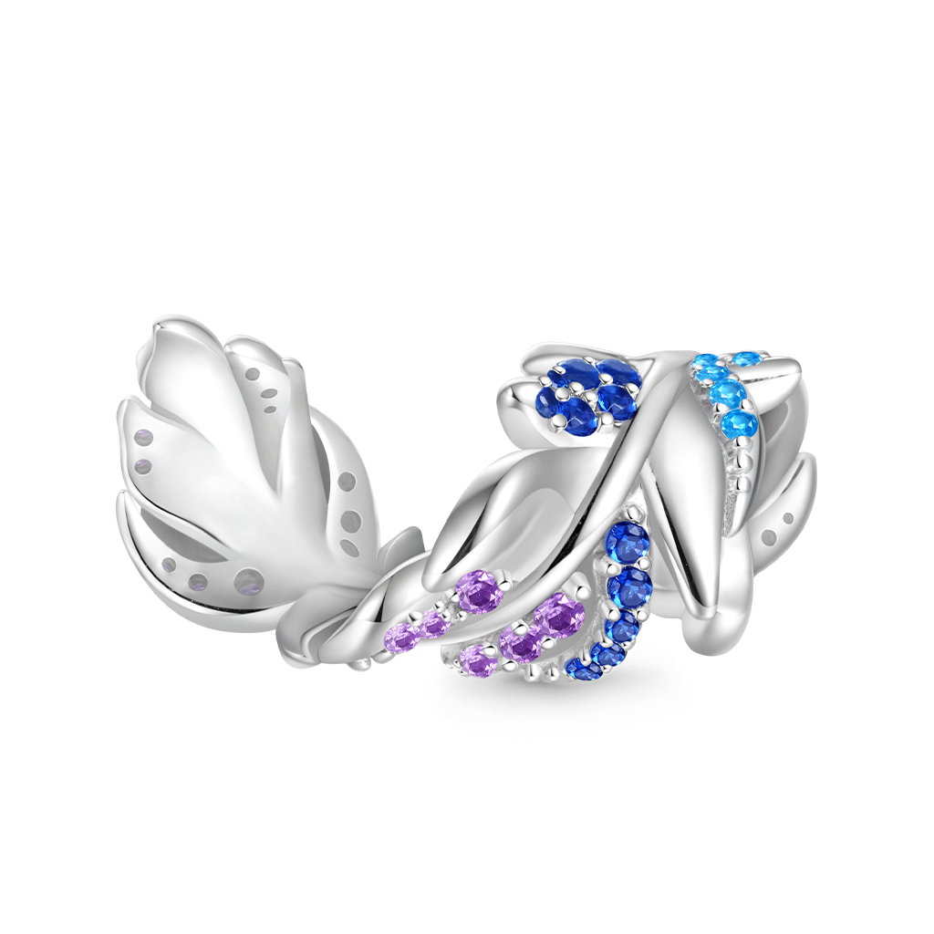 Gnoce Gradient Feather Inlaid Gemstones Charm_3