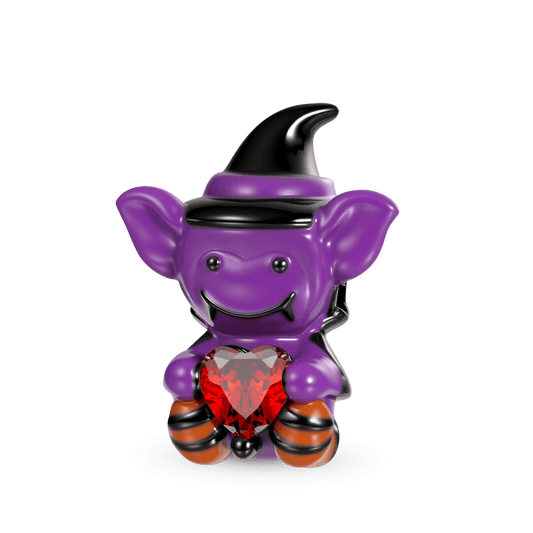 Gnoce Spooky Halloween Purple Elf Embraces Love Charm_2