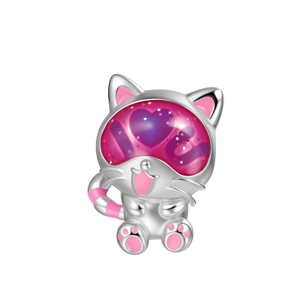 Gnoce Secret Message 'Love U' Cat Glow-in-the-Dark Charm_1