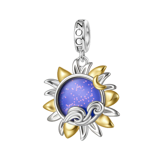 Gnoce Starry Night Sunflower Glow-in-the-Dark Pendant Dangle Charm_1