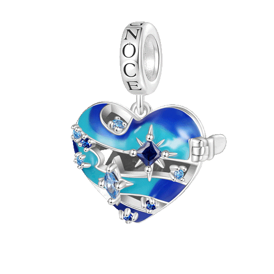 Gnoce Heart Solar System Wireless LED Glow Neptune Pendant Dangle Charm_1