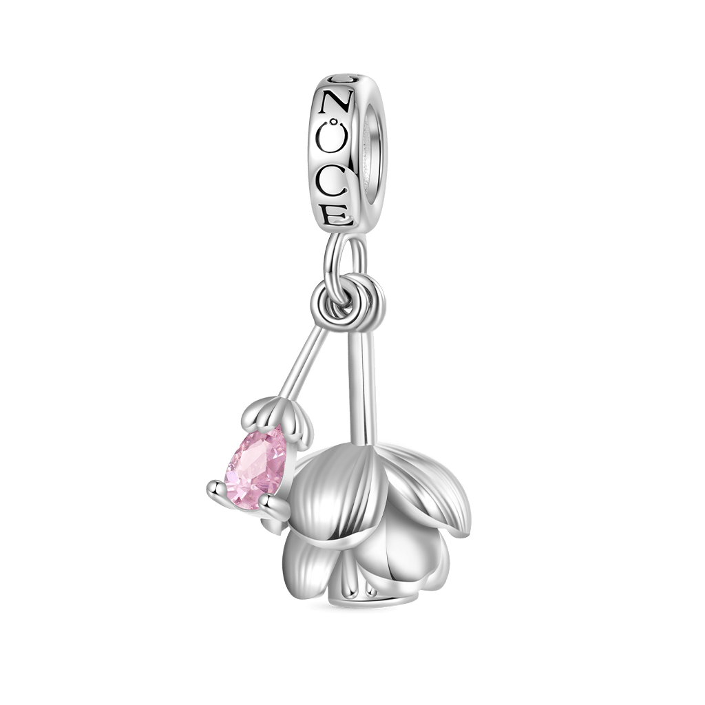 Gnoce Openable Blooming Cherry Blossom Pendant Dangle Charm_2