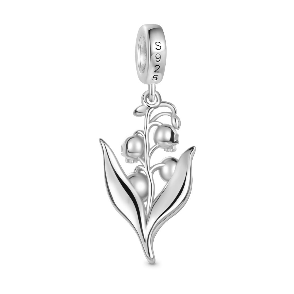 Gnoce Skull Lily of the Valley Pendant Dangle Charm_4