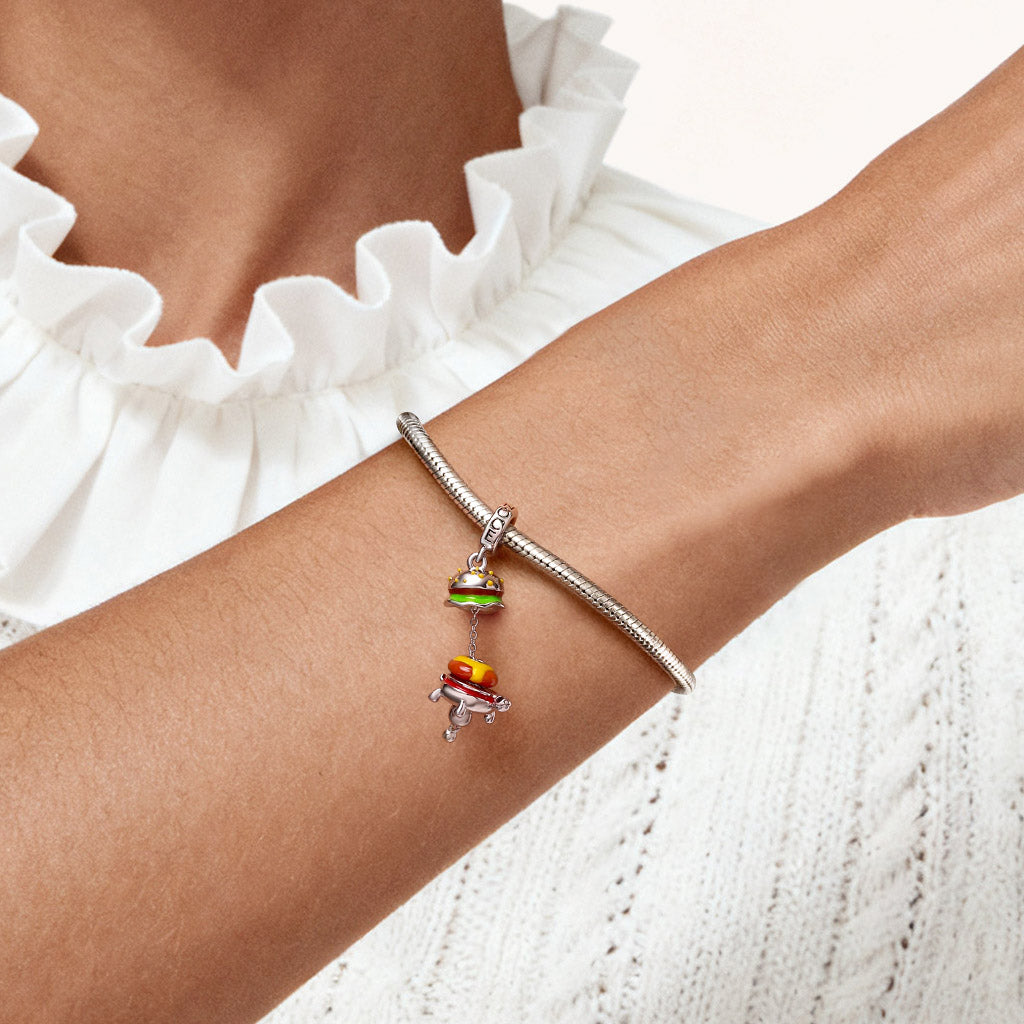 Gnoce Hamburger Turtle Pendant Dangle Charm_2