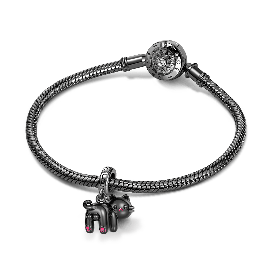 Gnoce Black Cat's Butt Pendant Dangle Charm_3