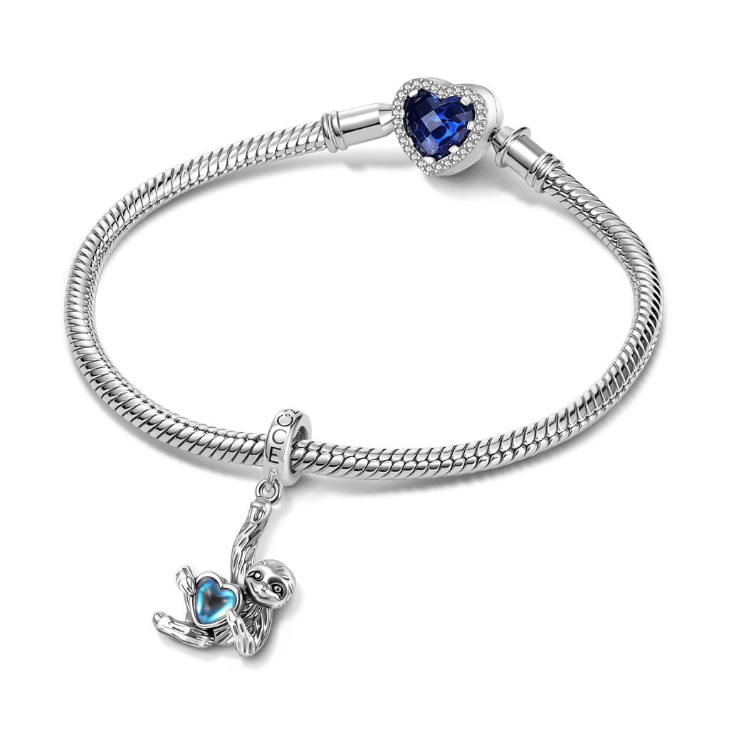 Gnoce Sloth Embrace Moonstone Pendant Dangle Charm_3