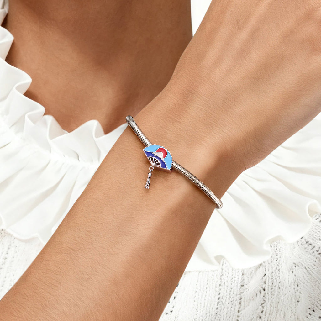 Gnoce Japan Mount Fuji Japan Customized Blessings Fan Charm_2