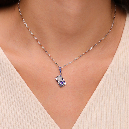Gnoce Tarot World Card Glow-in-the-Dark Charm Platinum-plated Silver Blend_2