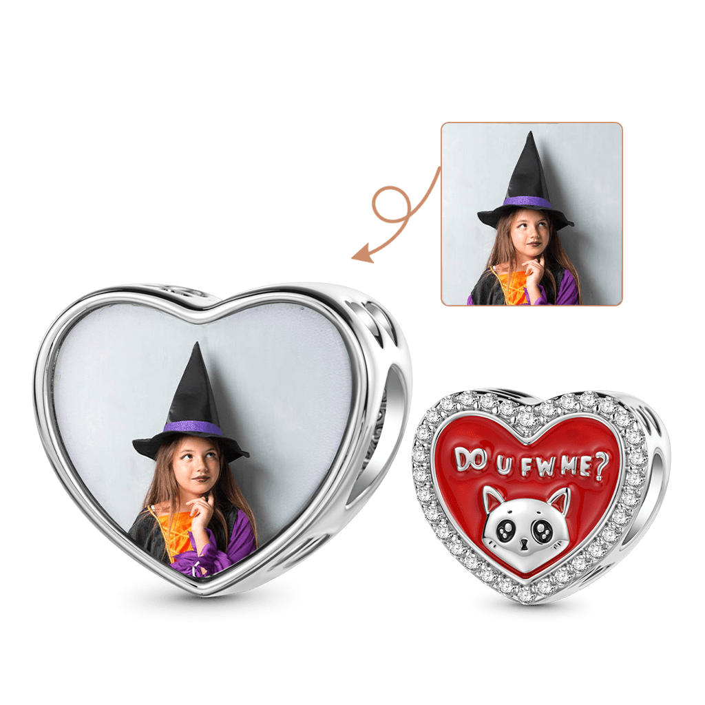 Gnoce Personalized Cat Lover Photo Charm_1