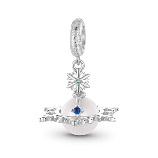 Gnoce Dreamy Pearl Snowflake Planet Pendant Dangle Charm_1