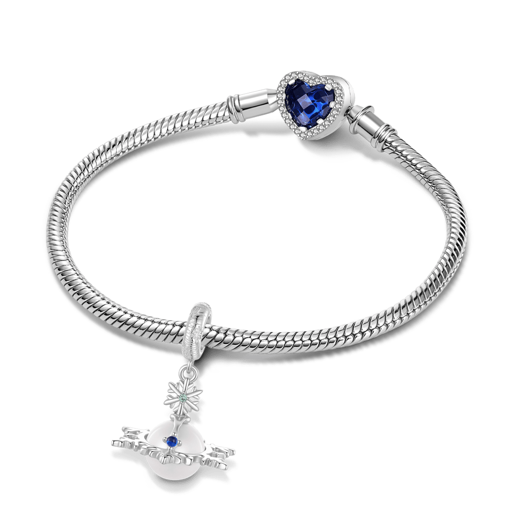 Gnoce Dreamy Pearl Snowflake Planet Pendant Dangle Charm_3