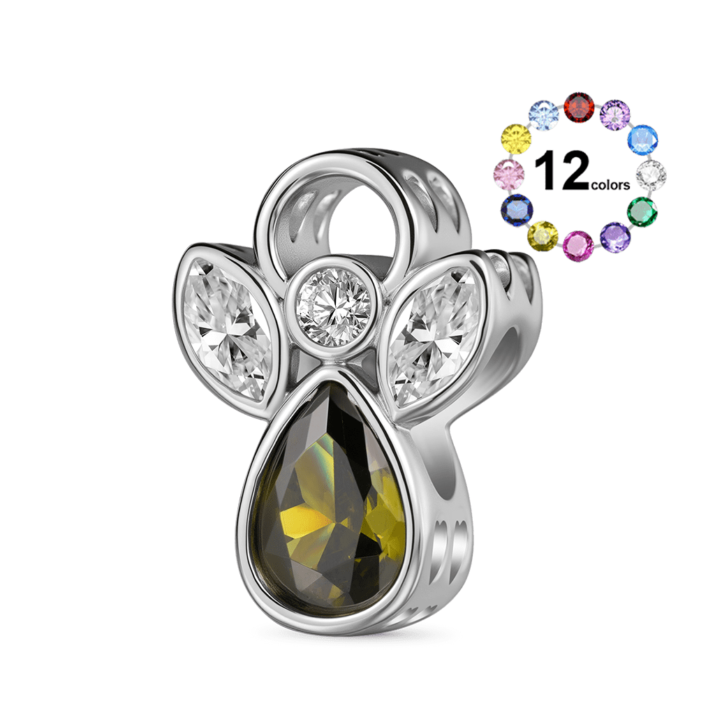 Gnoce Guardian Angel Birthstone Engravable Charm_1