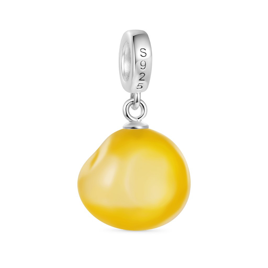Gnoce Yellow Translucent Pet Stone Pendant Dangle Charm_5