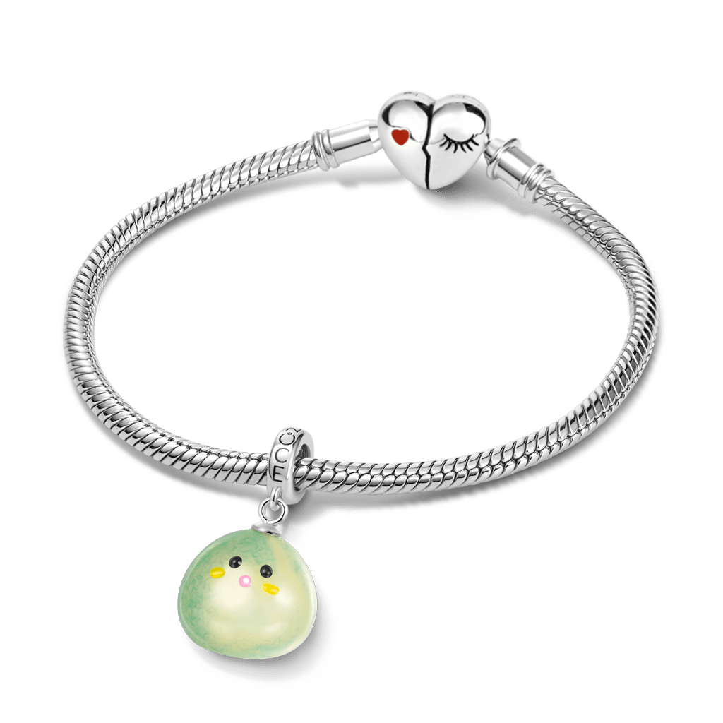 Gnoce Pastel Green Pet Stone Pendant Dangle Charm_3