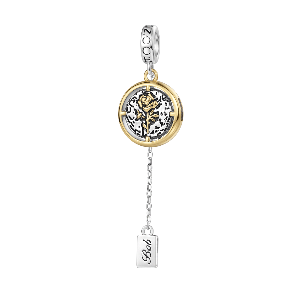 Gnoce Engravable Rose Gift Pendant Dangle Charm_1