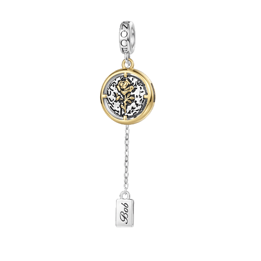 Gnoce Engravable Rose Gift Pendant Dangle Charm_1