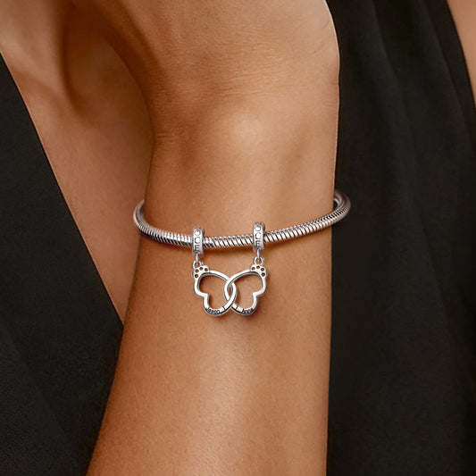 Gnoce Openable Lover's Handcuff Charm Platinum-plated Silver Blend_3