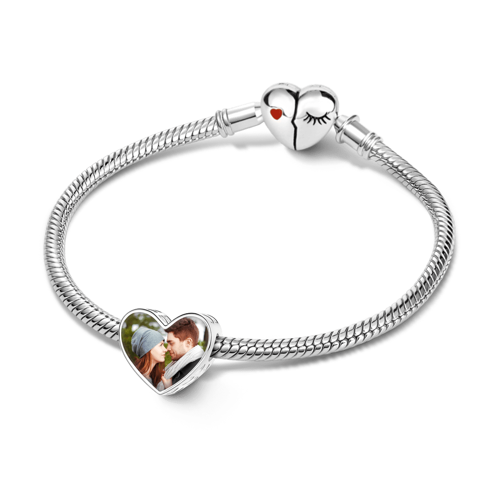 Gnoce Heating Color-changing Magic Personalized Photo Heart Charm_2