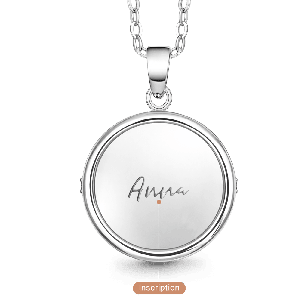 Gnoce Personalized Four-Leaf Clover Birthstone Necklace_4