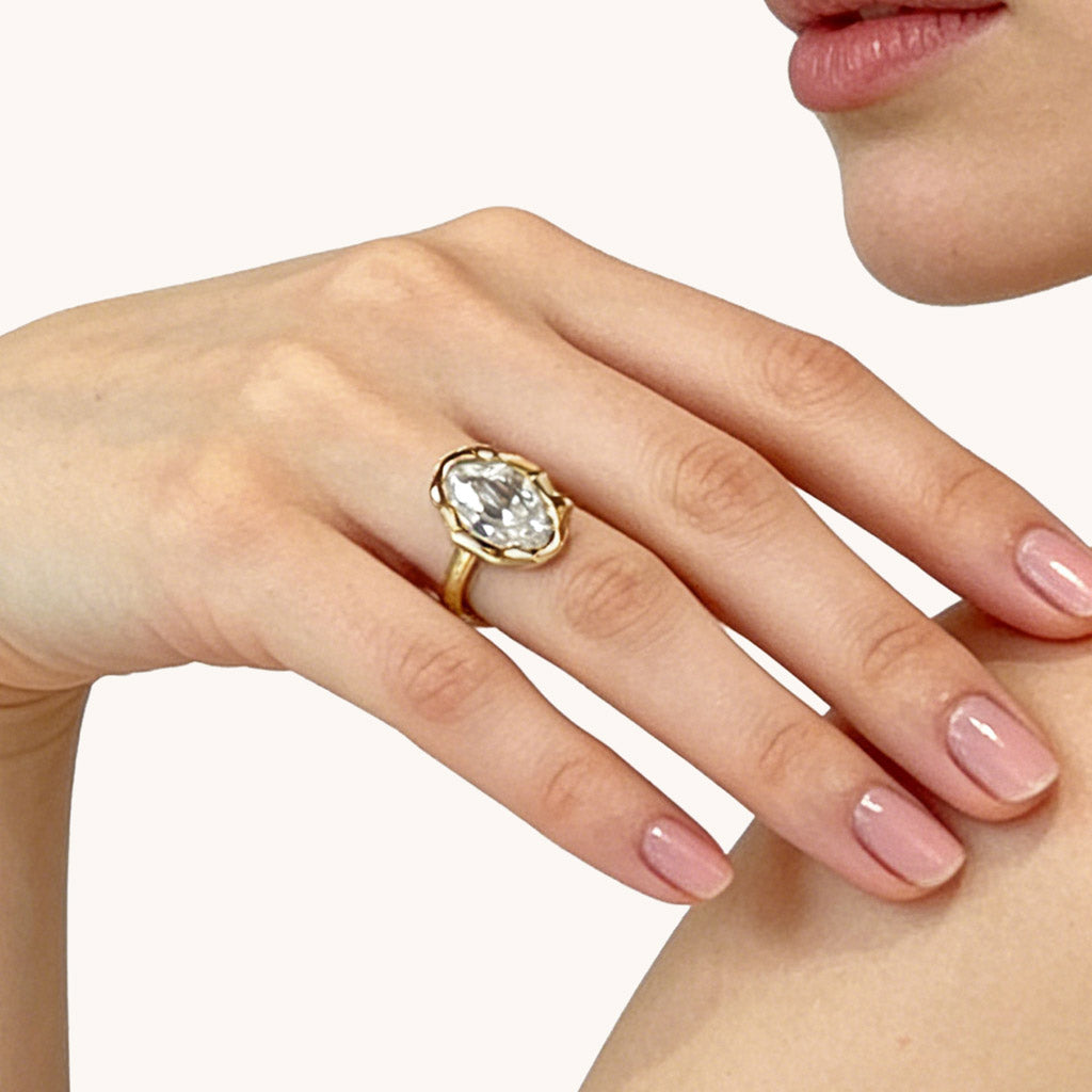 Gnoce Oval Cut Moissanite Engagement Ring_2