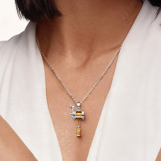 Gnoce Stylish Custom Fishing Reel Necklace_2