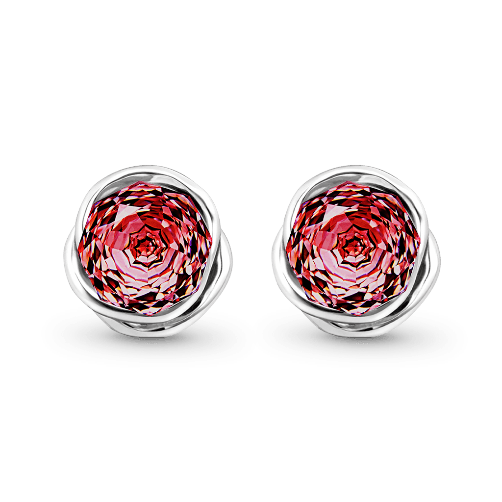 Gnoce Valentine's Day Rose Flower Stud Earrings_1