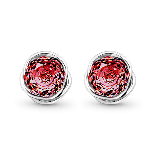 Gnoce Valentine's Day Rose Flower Stud Earrings_1