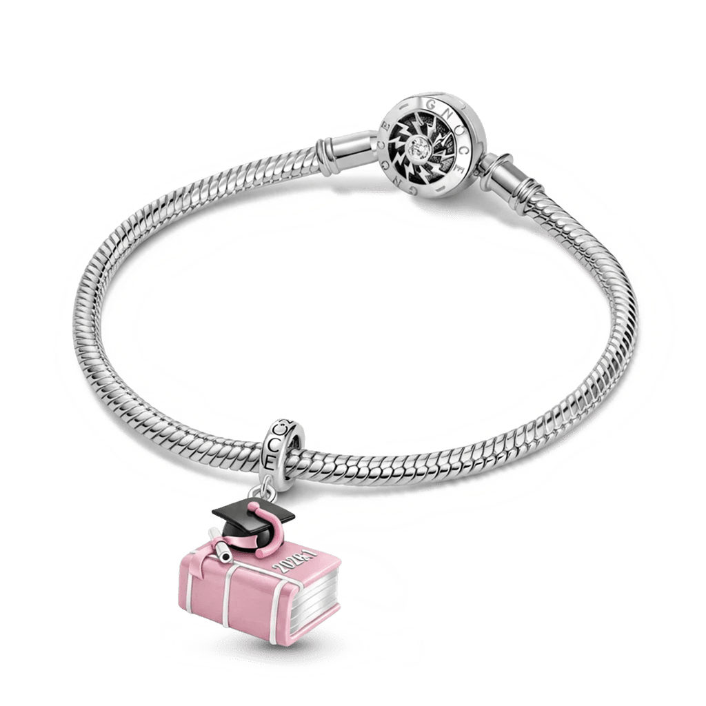 Gnoce Graduation Book Engravable Pendant Dangle Charm_4