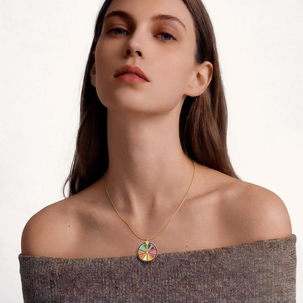 Gnoce Color Wheel Pendant Necklace_5