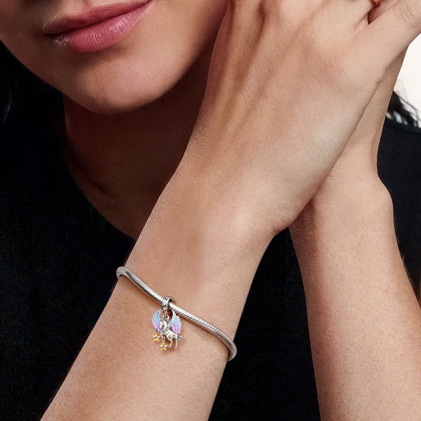 Gnoce Unicorn Customized Charm Platinum-plated Silver Blend_2