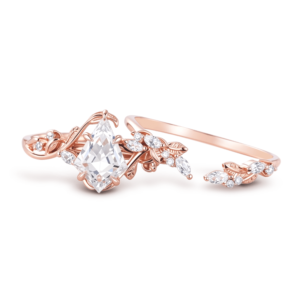 Gnoce Nature-Inspired Leaf Kite-Cut Promise Ring Set_4